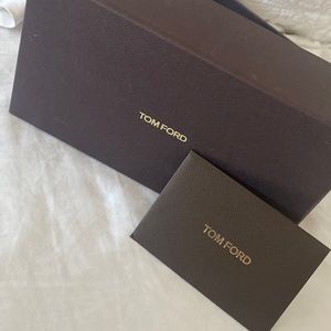Empty Tom Ford Sunglasses Case with authentication Card